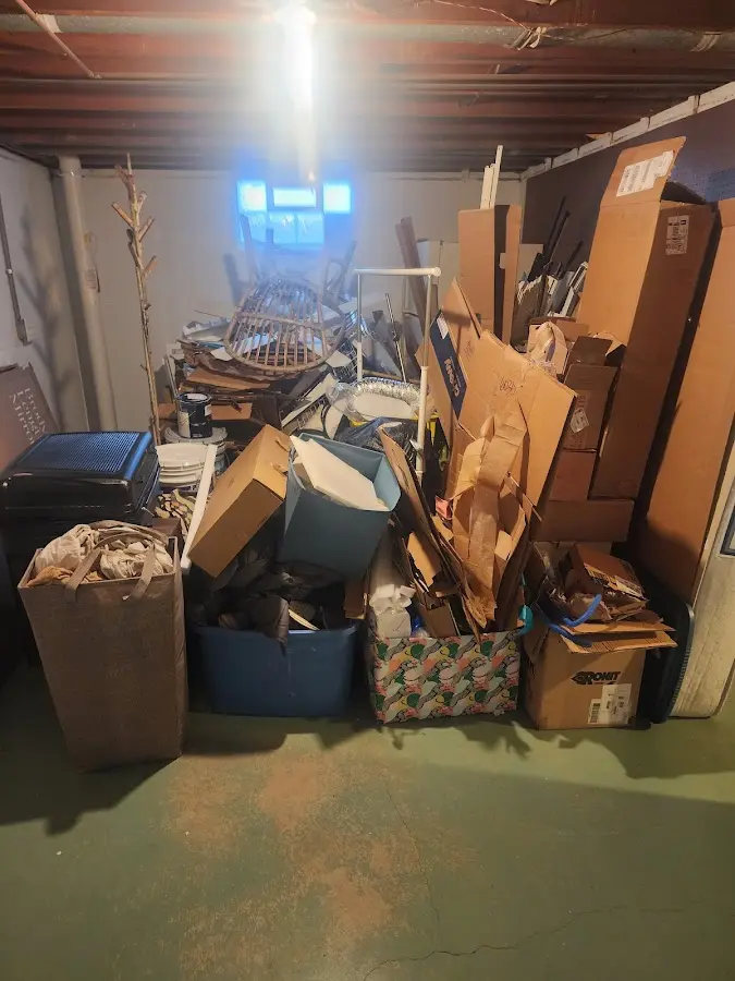 Roll-off dumpster container at job site for 20 Yard Dumpster Rental in Mulvane